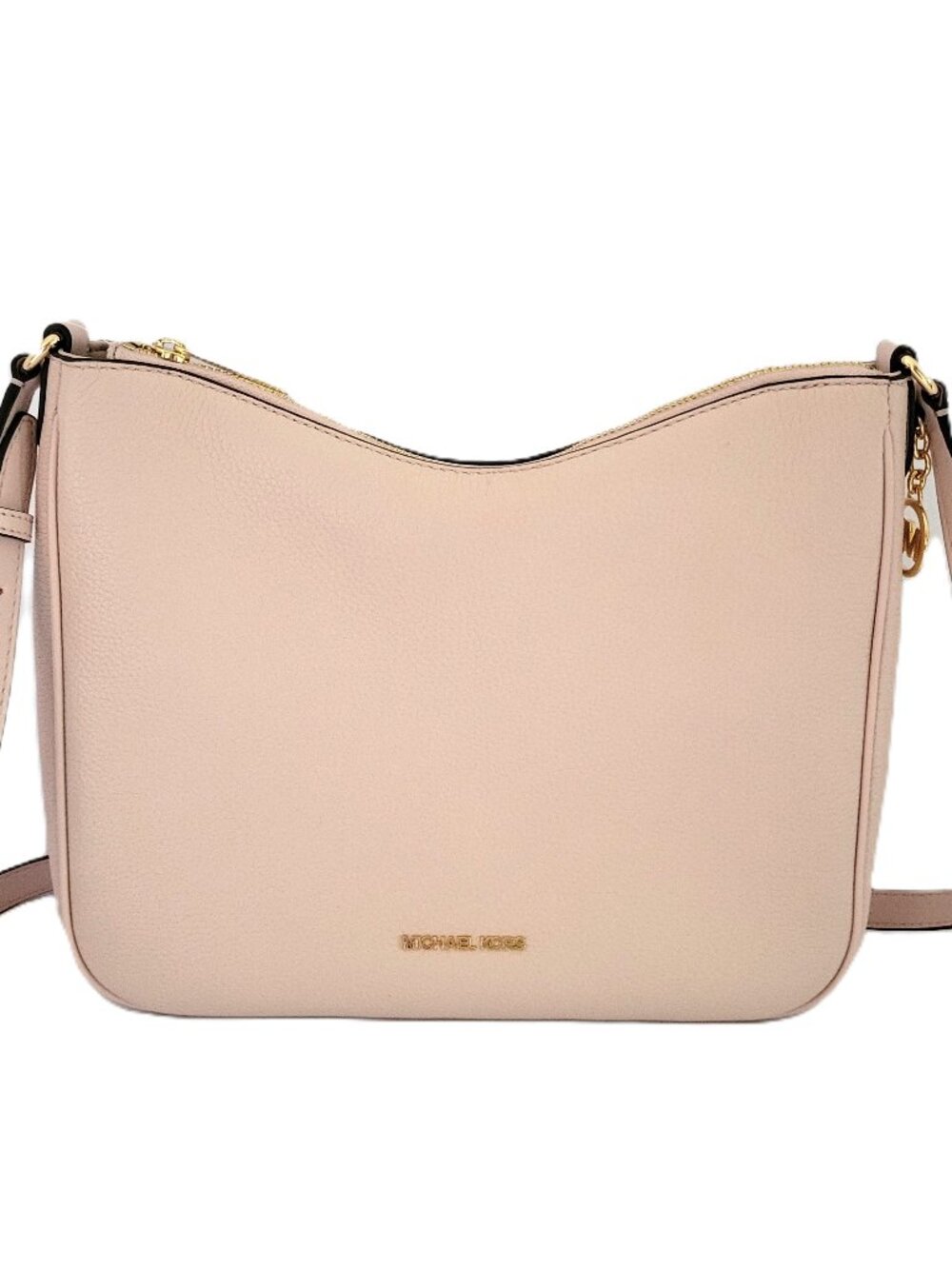 Michael Kors Nayla Medium Messenger Crossbody Handbag Powder Blush Leather